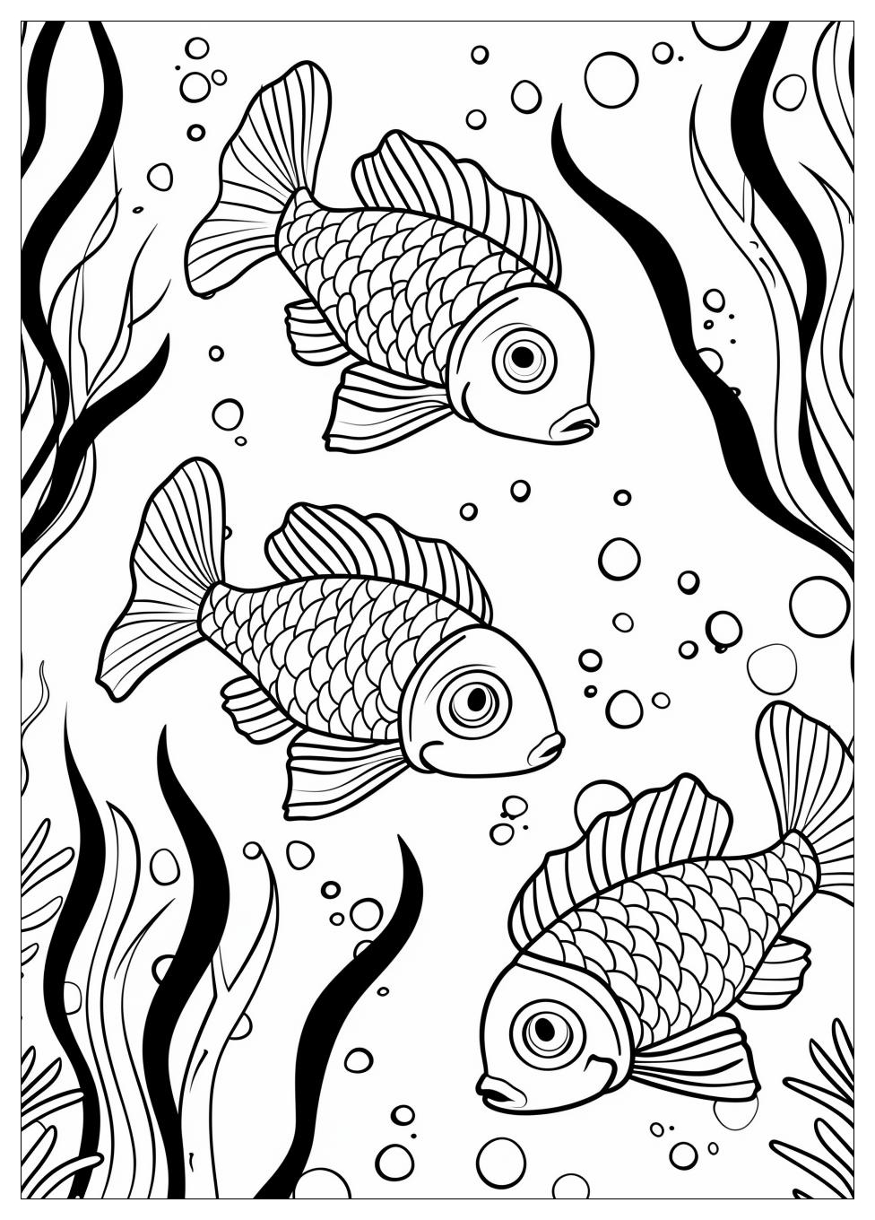 Rainbow Fish Coloring Pages-2