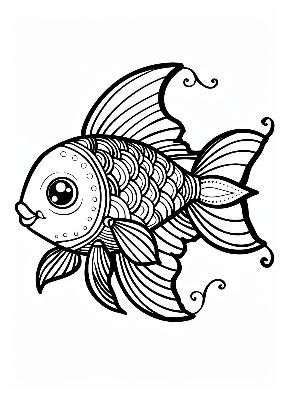 Rainbow Fish Coloring Pages-4