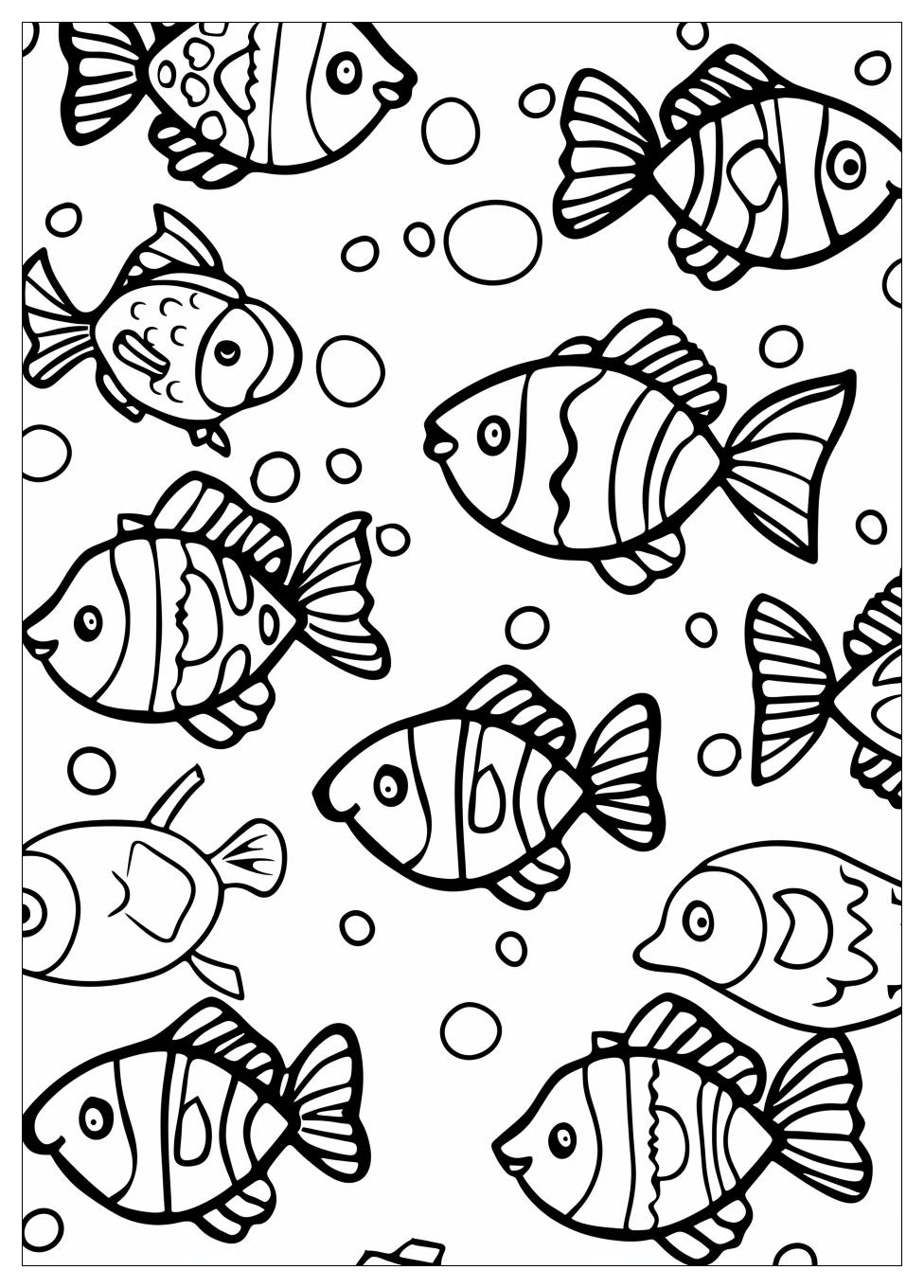 Rainbow Fish Coloring Pages-8