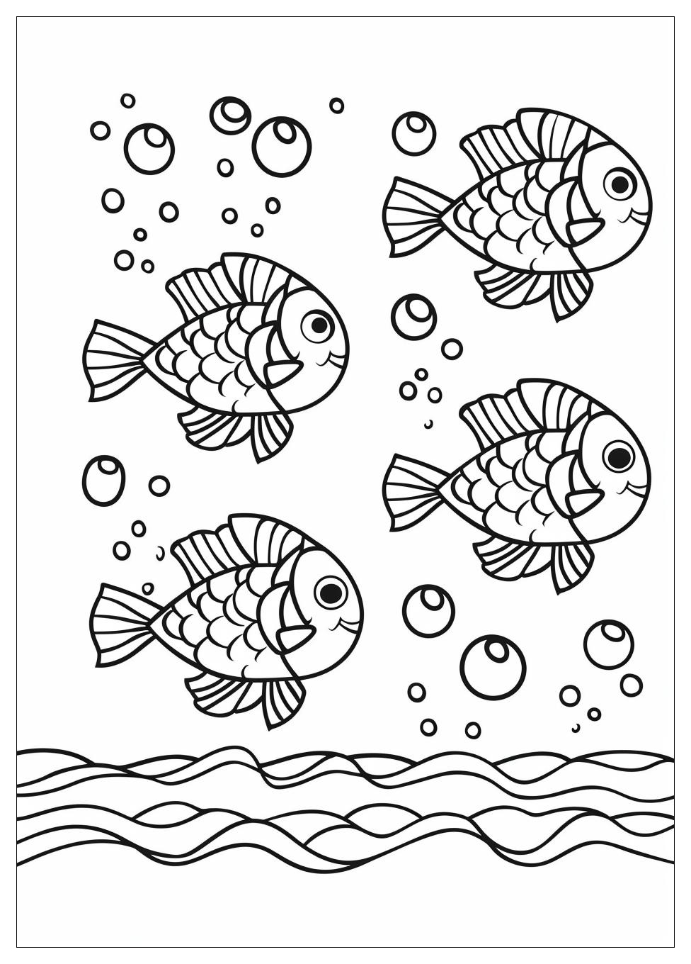 Rainbow Fish Coloring Pages-9