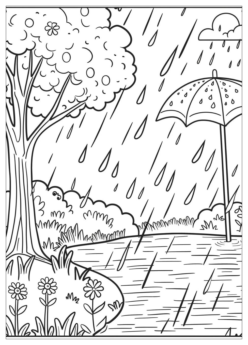 Rainy Day Coloring Pages-1