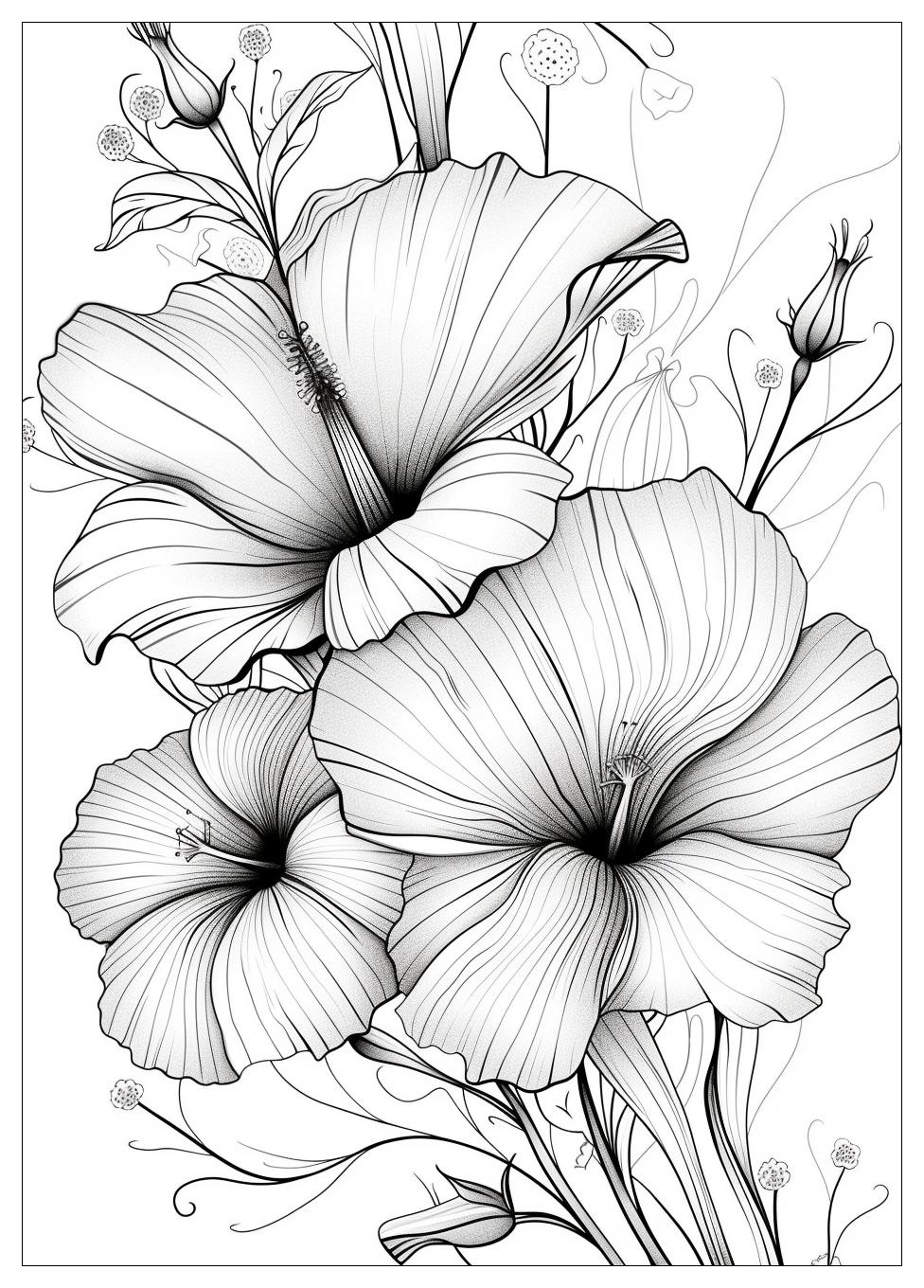 Realistic Flower Coloring Pages-17