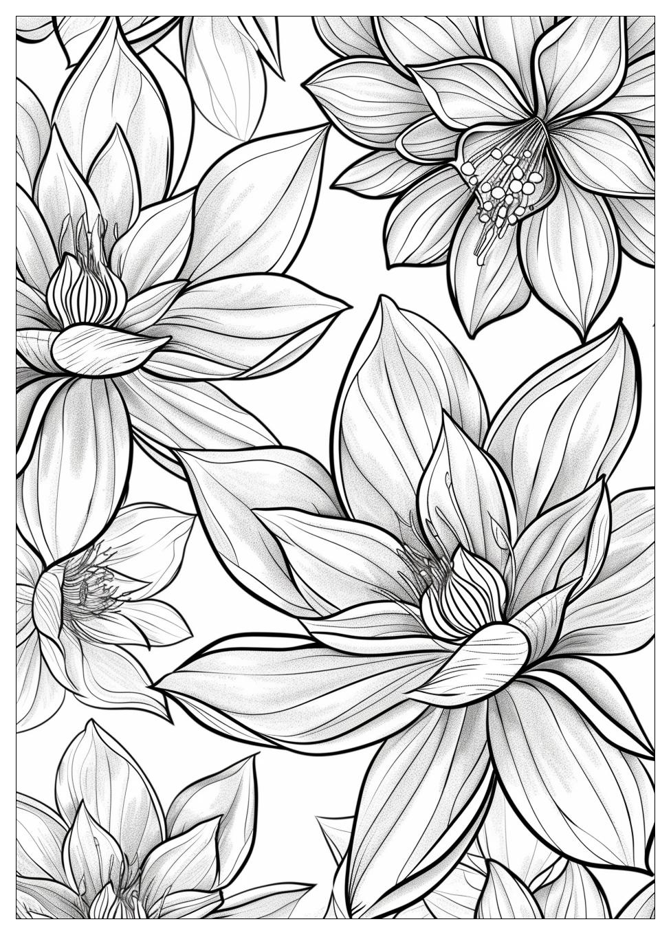 Realistic Flower Coloring Pages-18