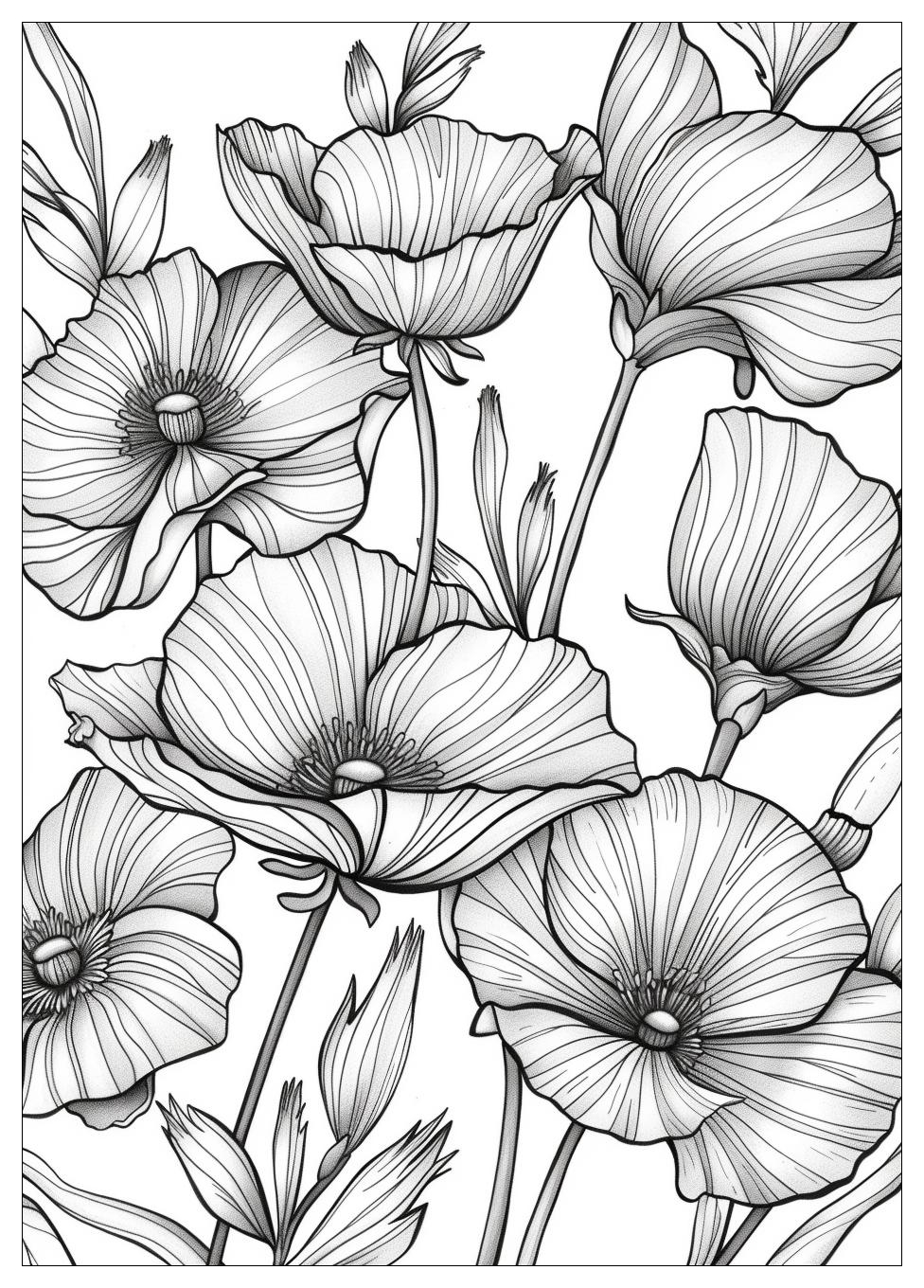 Realistic Flower Coloring Pages-20