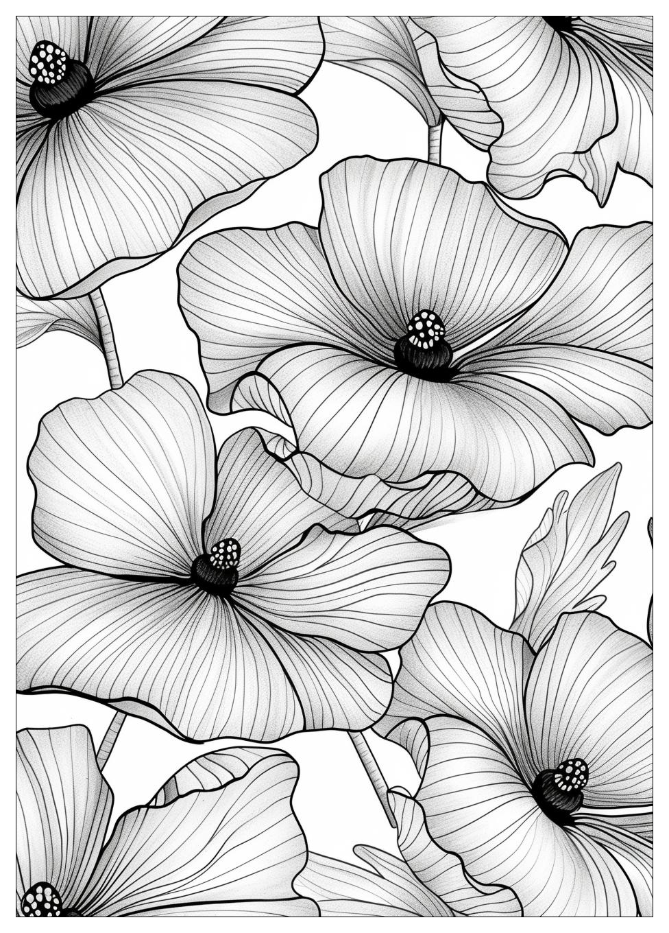 Realistic Flower Coloring Pages-3