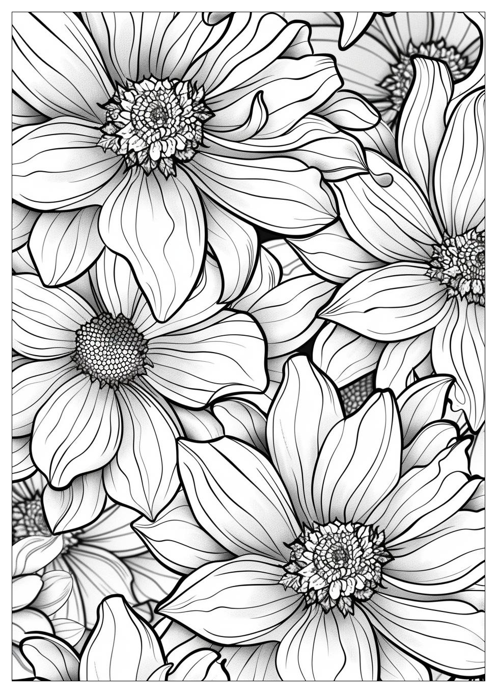 Realistic Flower Coloring Pages-5