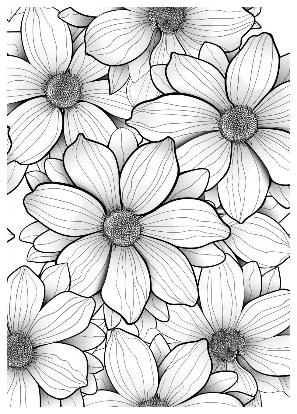 Realistic Flower Coloring Pages-8