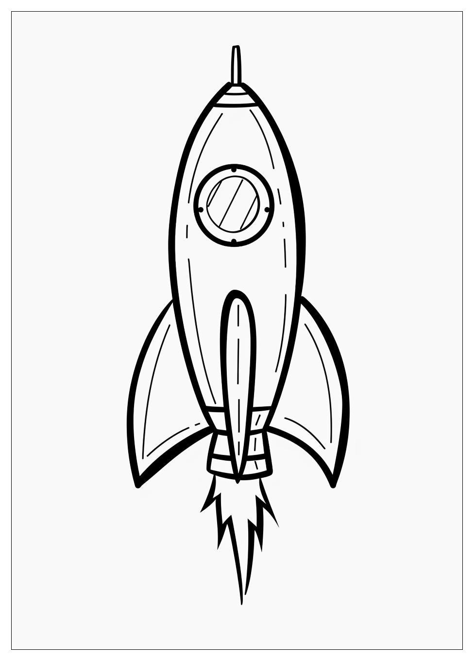 Rocket Ship Coloring Pages-1