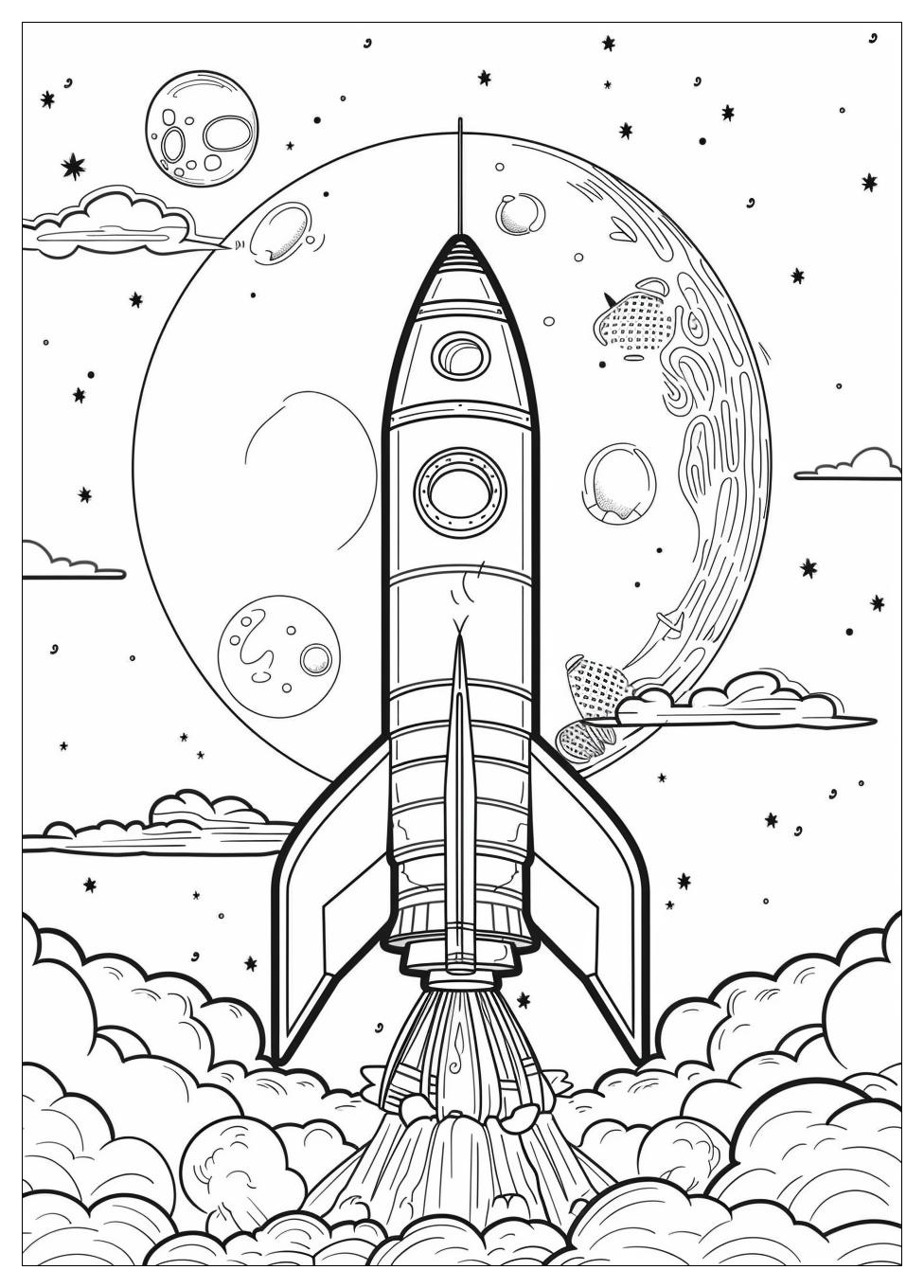 Rocket Ship Coloring Pages-11