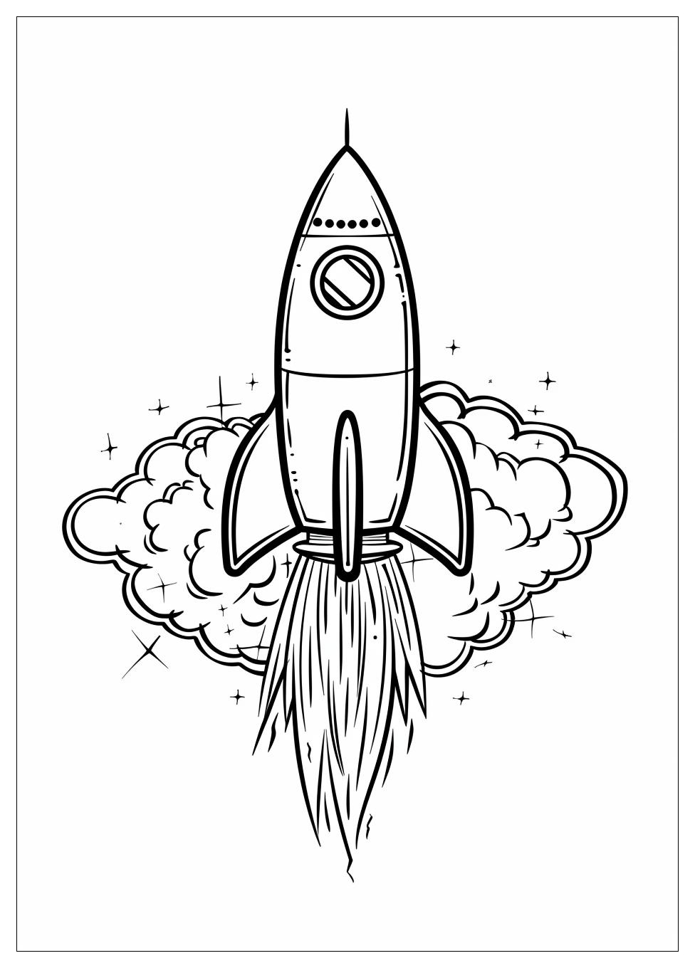 Rocket Ship Coloring Pages-12