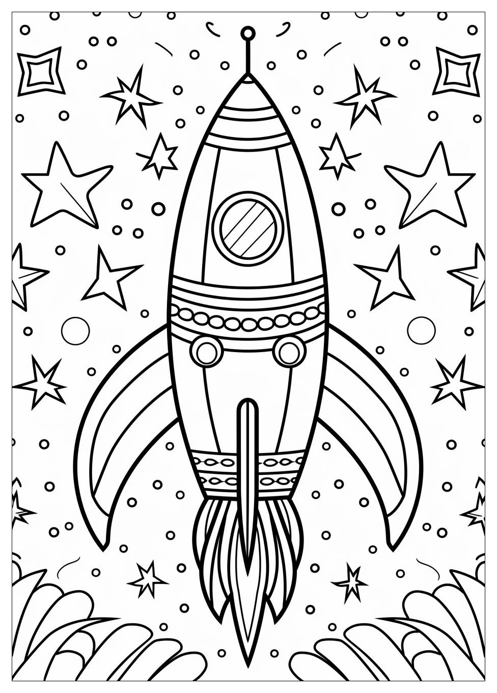 Rocket Ship Coloring Pages-13