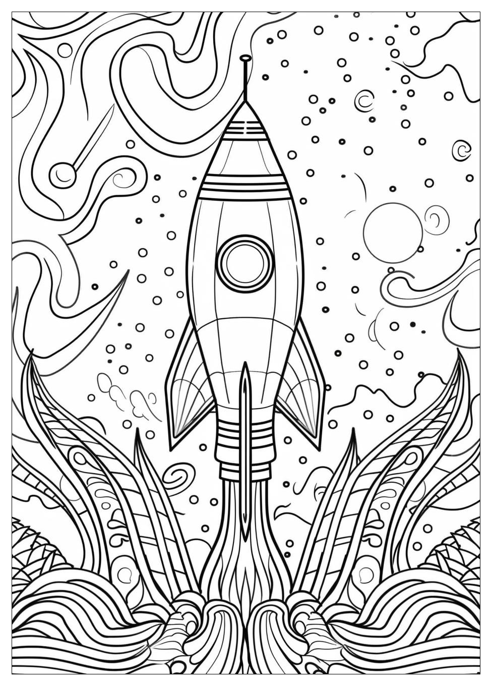 Rocket Ship Coloring Pages-14