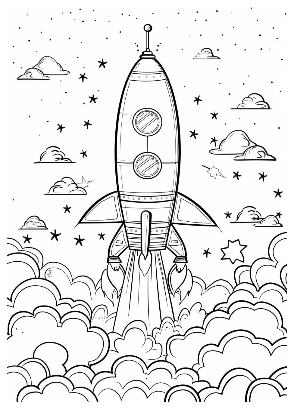 Rocket Ship Coloring Pages-15