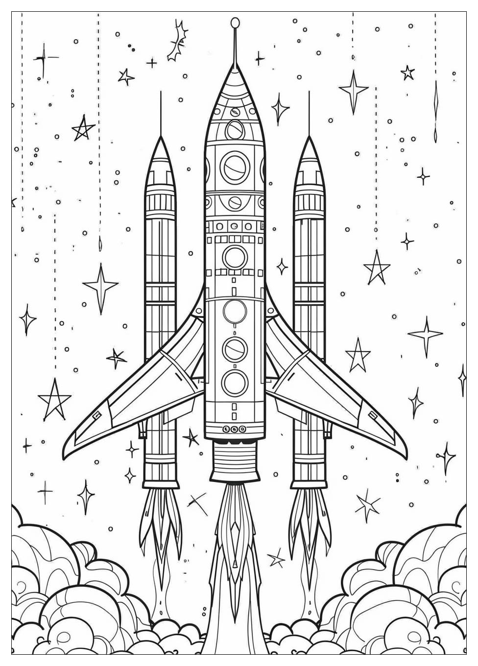 Rocket Ship Coloring Pages-17