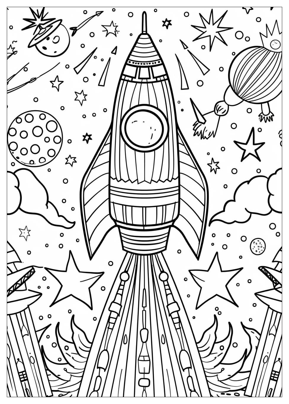 Rocket Ship Coloring Pages-18