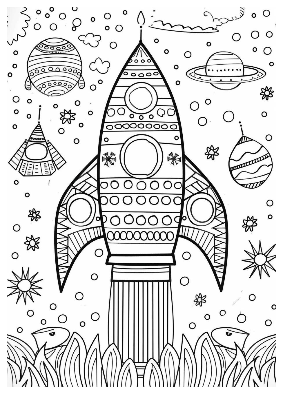 Rocket Ship Coloring Pages-20