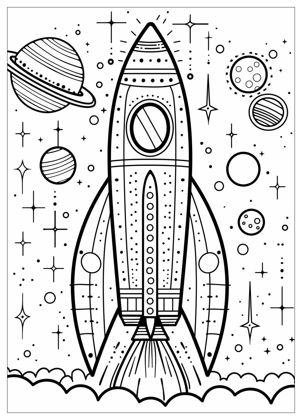 Rocket Ship Coloring Pages-3