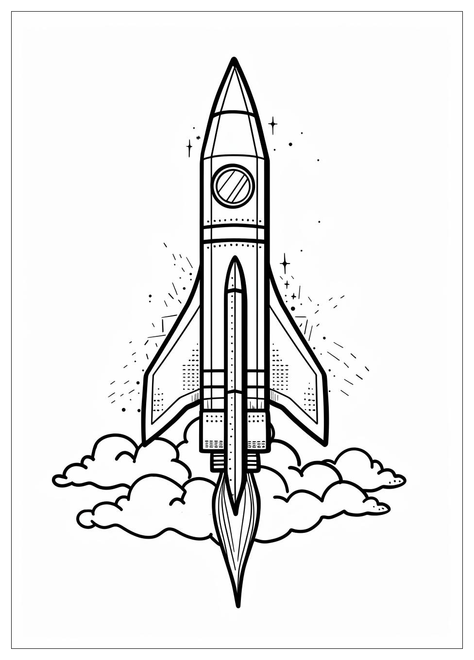 Rocket Ship Coloring Pages-4