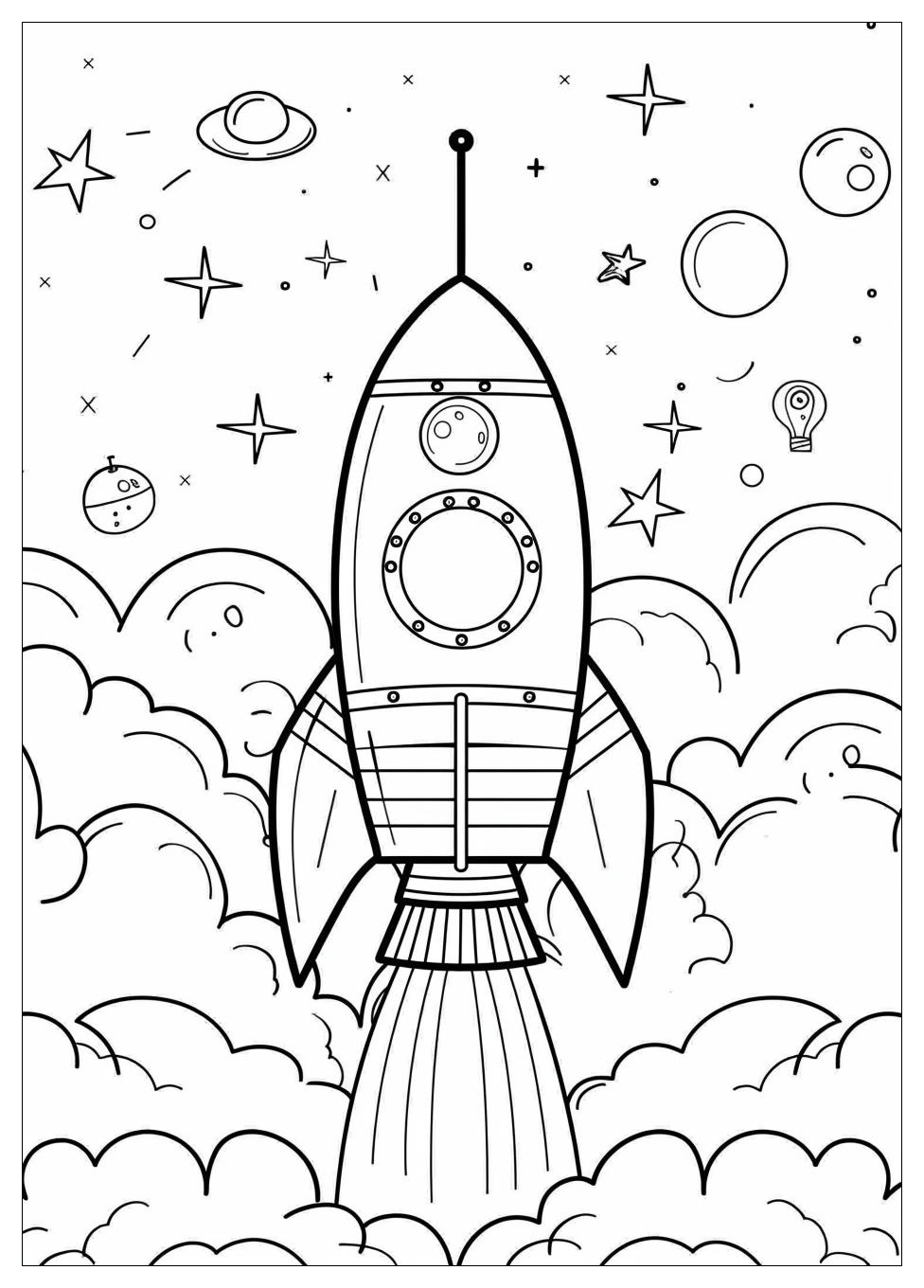 Rocket Ship Coloring Pages-5