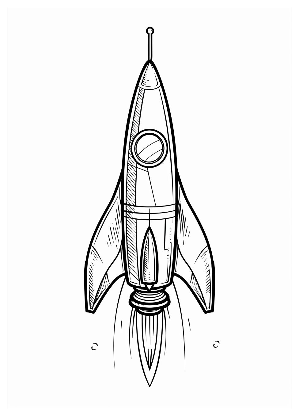 Rocket Ship Coloring Pages-6