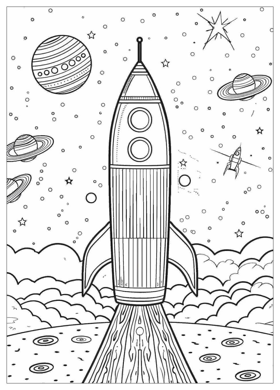 Rocket Ship Coloring Pages-7