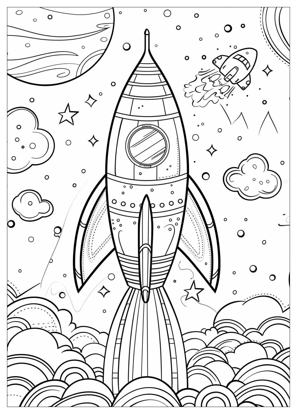 Rocket Ship Coloring Pages-8