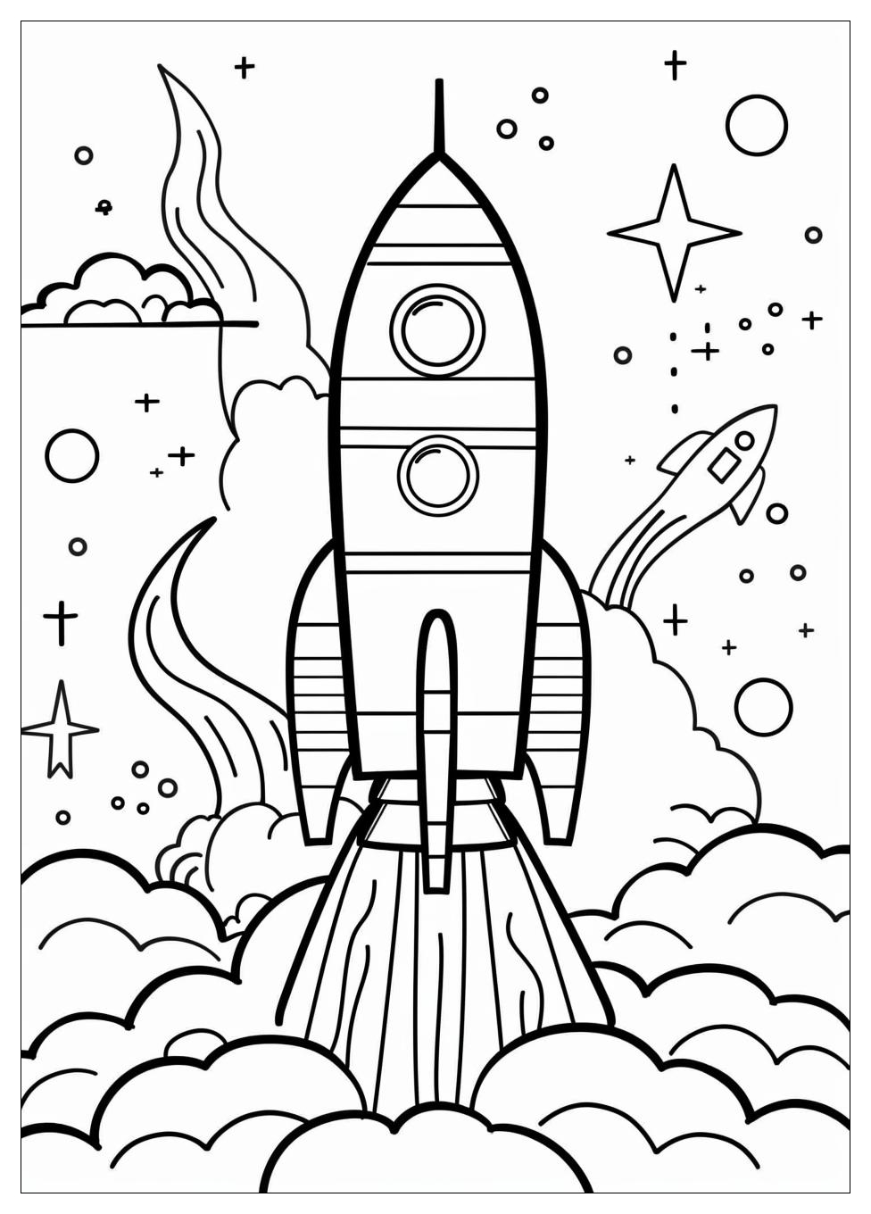 Rocket Ship Coloring Pages-9