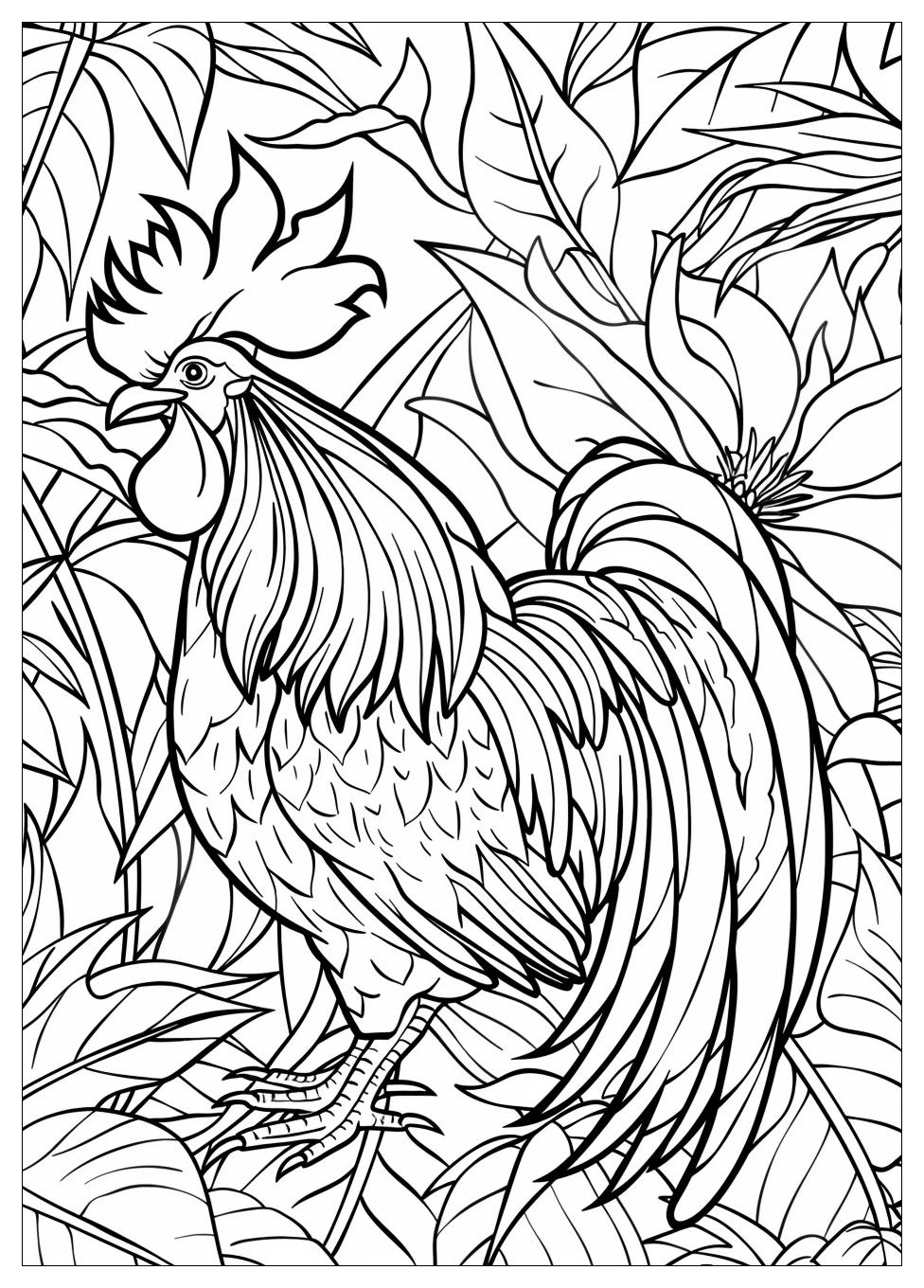 Rooster Coloring Pages-12