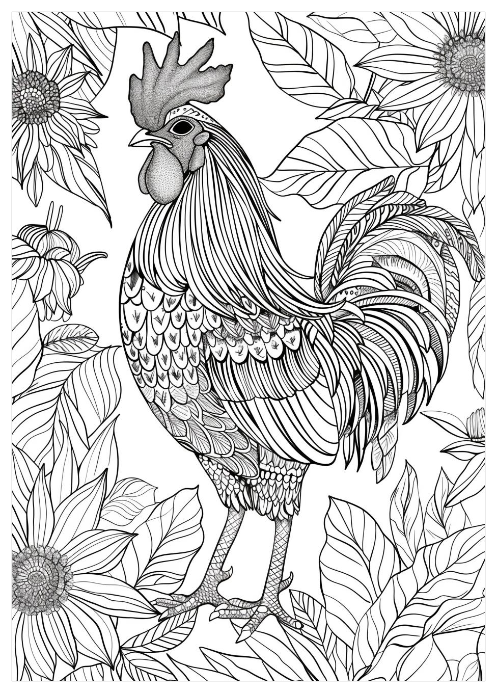 Rooster Coloring Pages-13