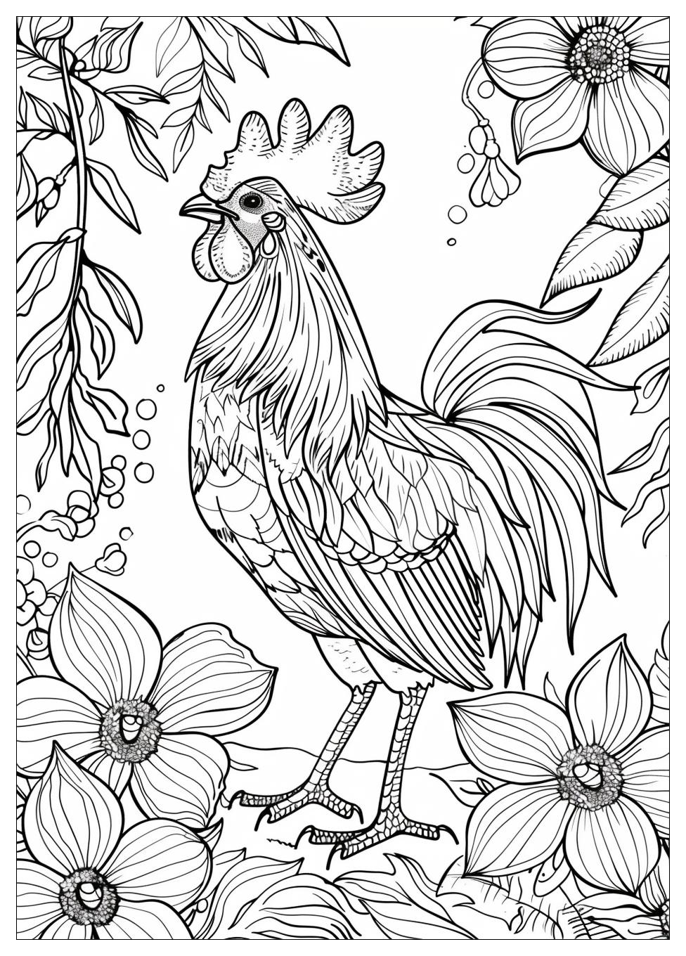 Rooster Coloring Pages-14