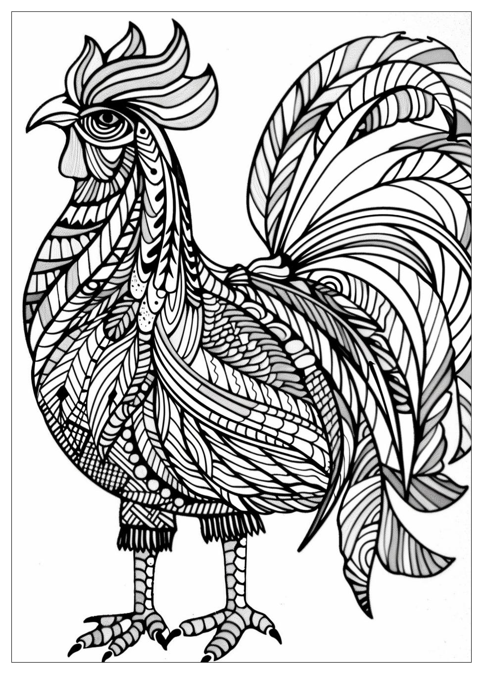 Rooster Coloring Pages-15