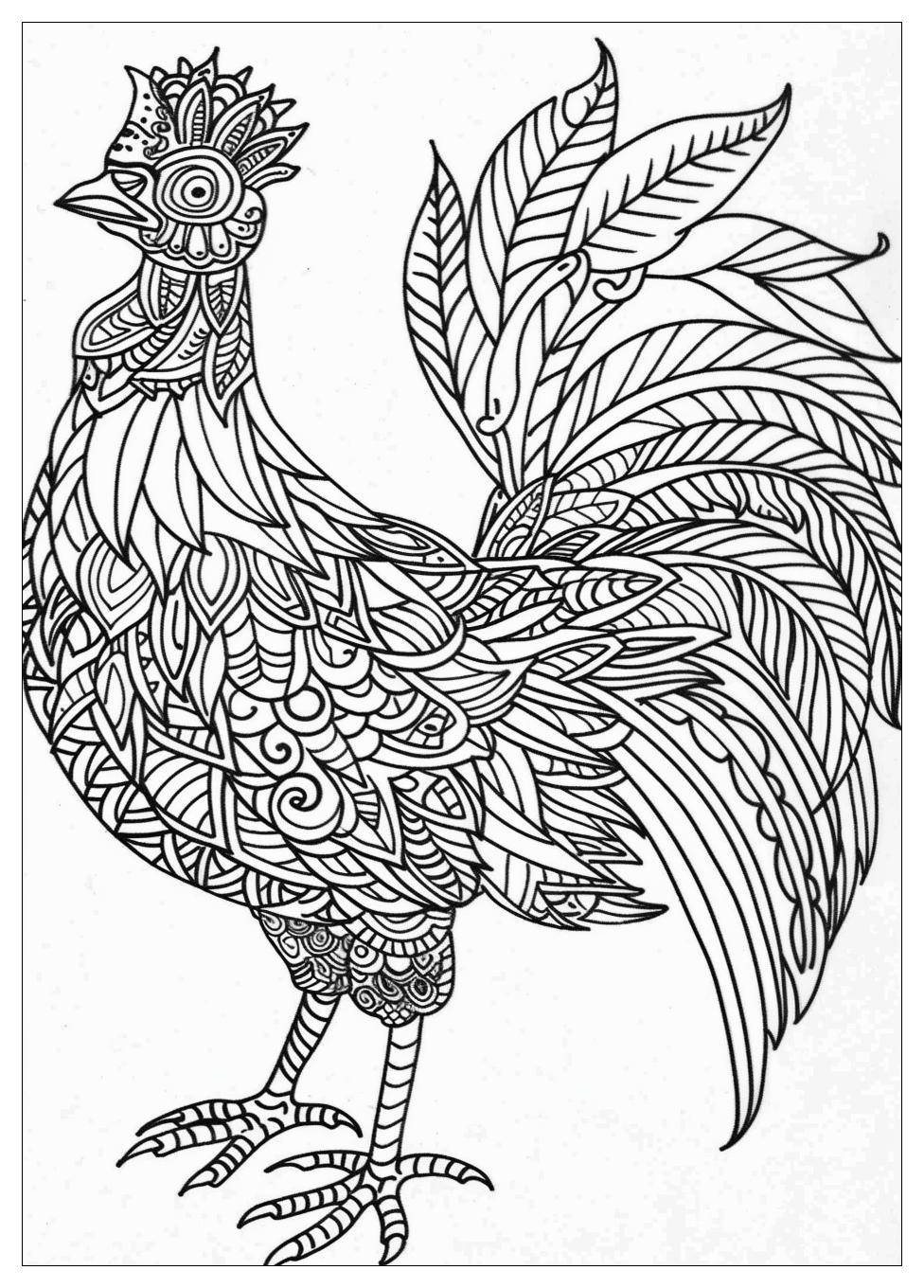 Rooster Coloring Pages-16