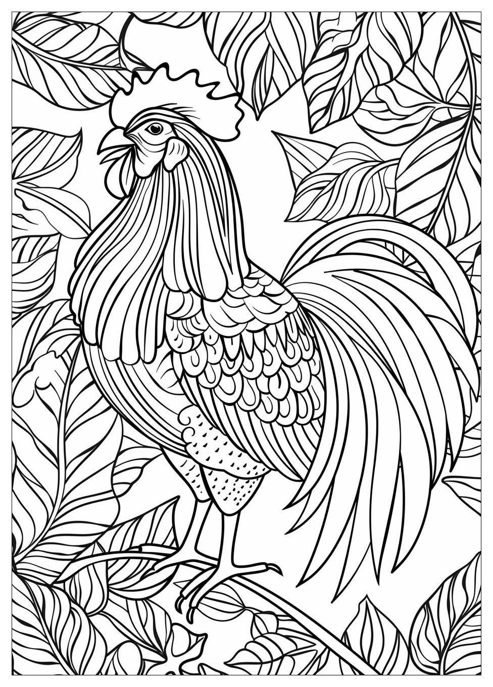 Rooster Coloring Pages-2