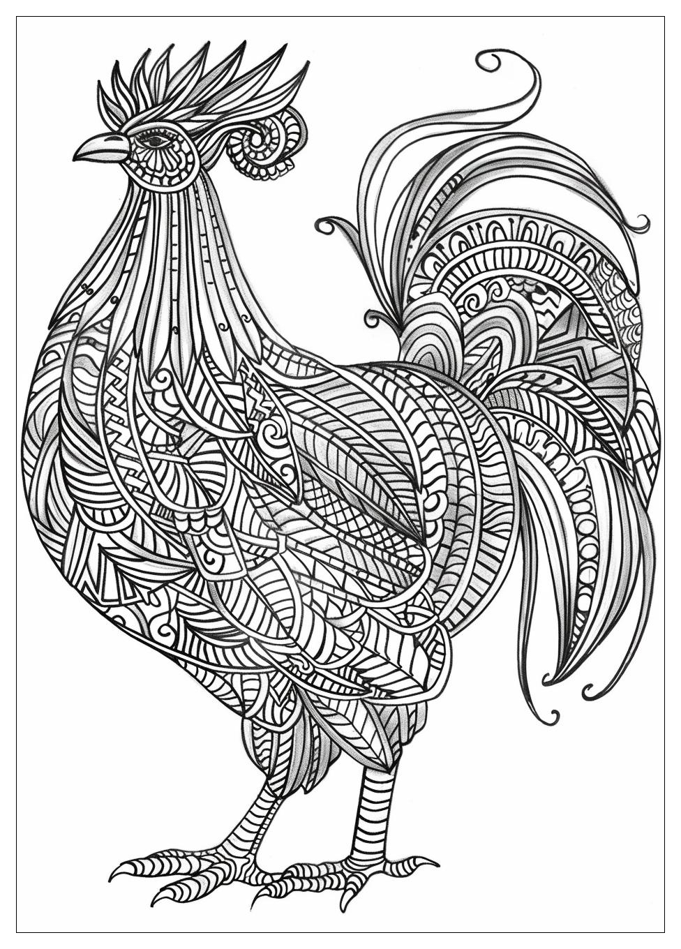 Rooster Coloring Pages-20