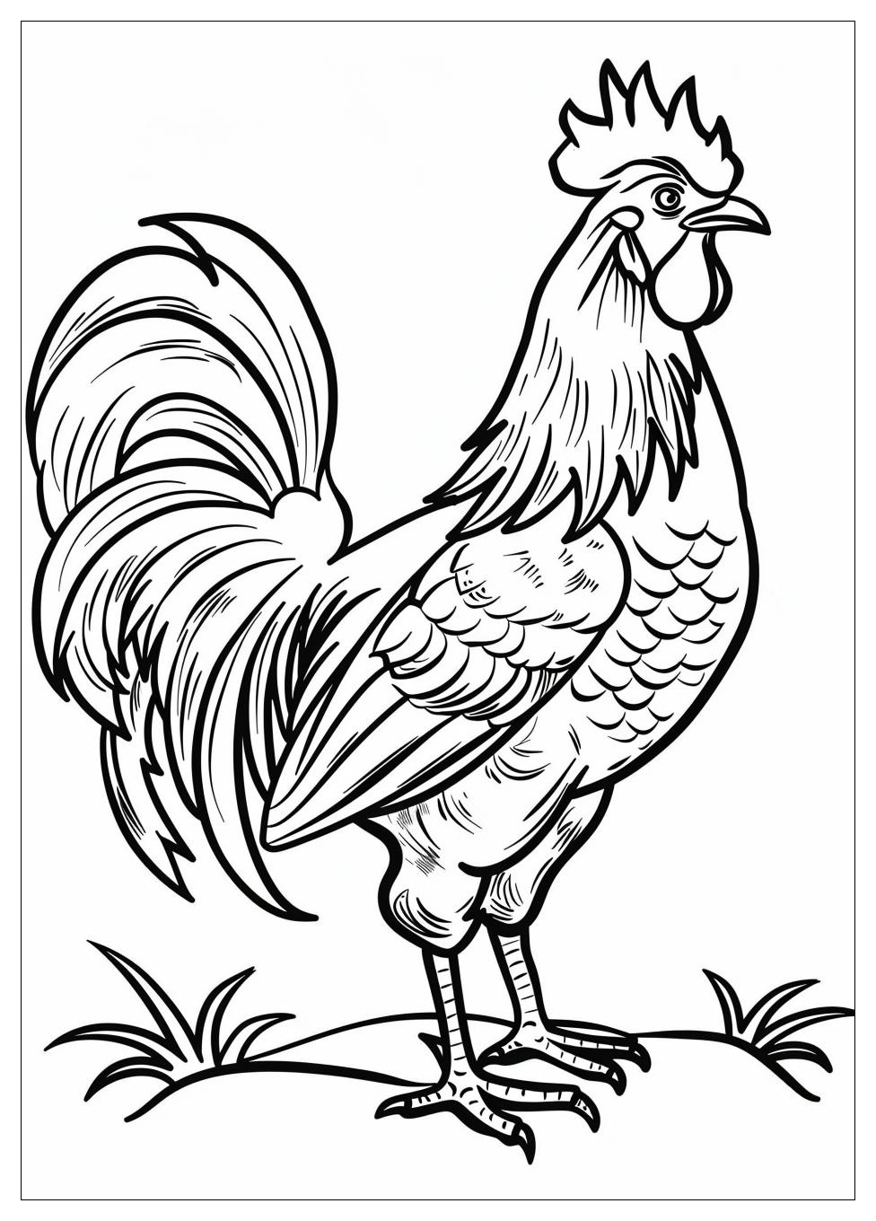 Rooster Coloring Pages-3