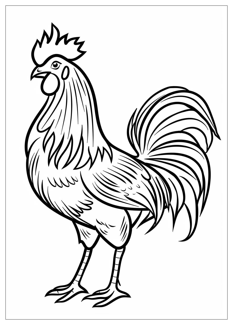 Rooster Coloring Pages-4