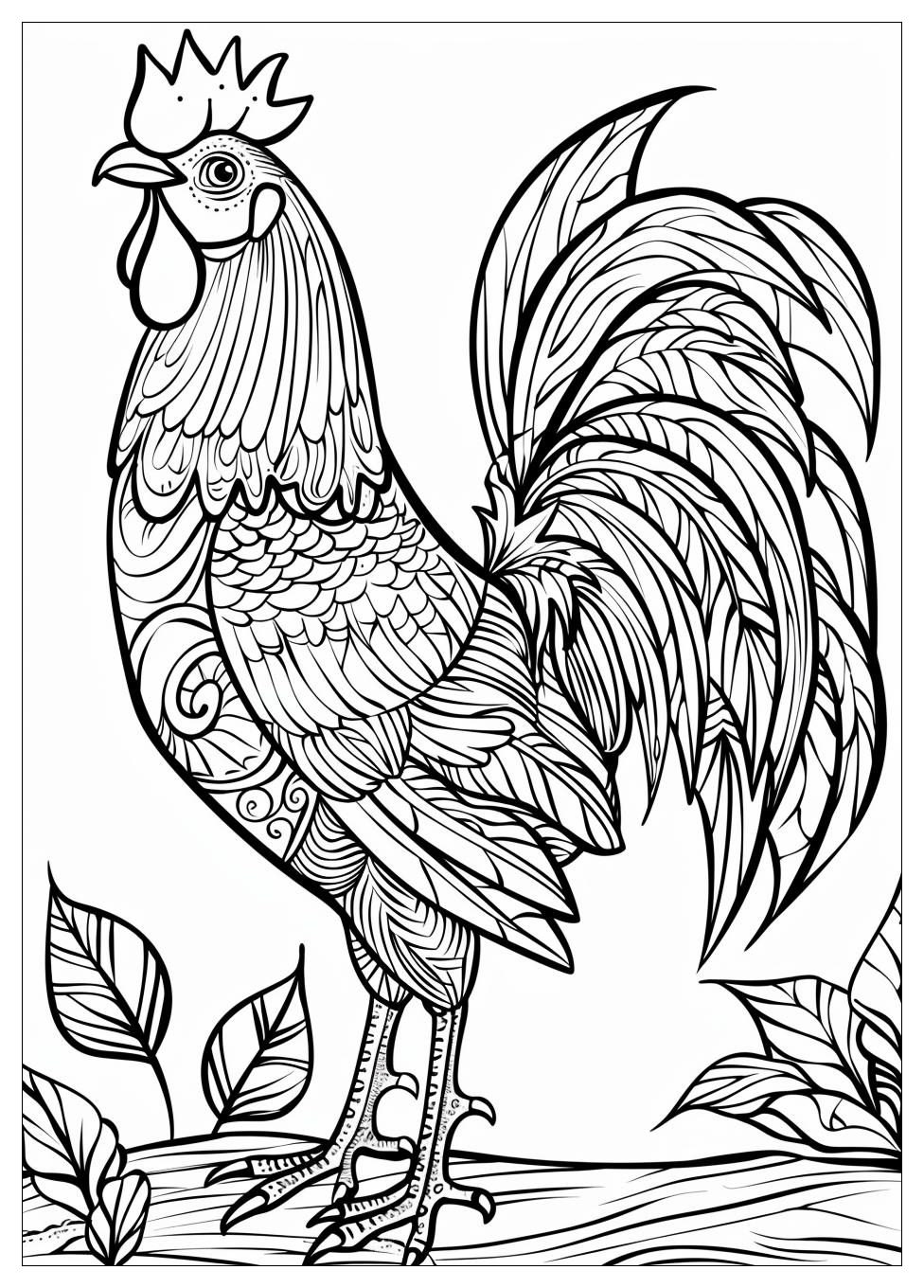 Rooster Coloring Pages-5