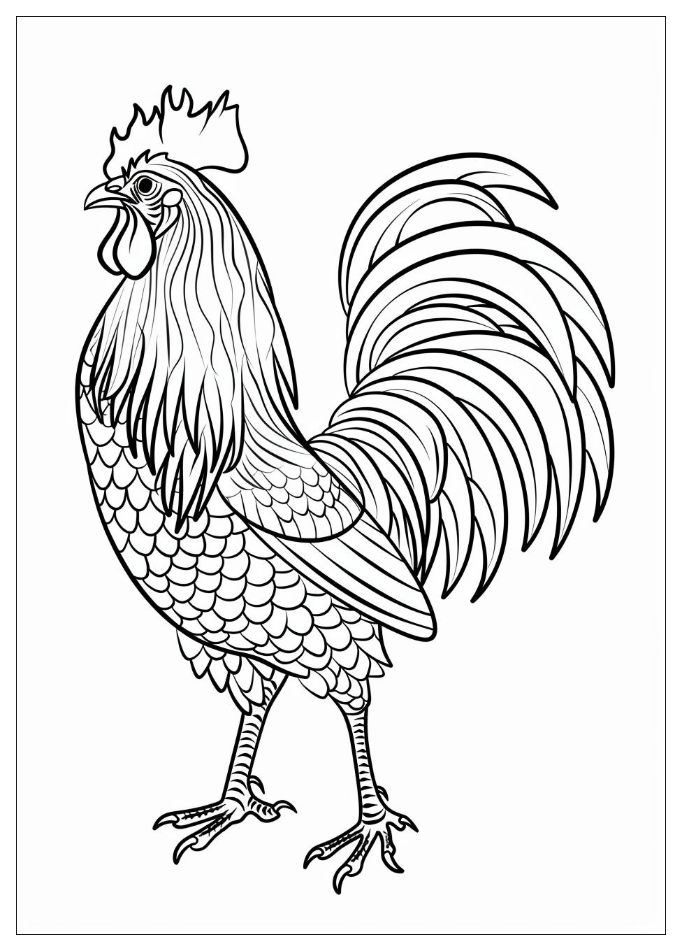 Rooster Coloring Pages-6