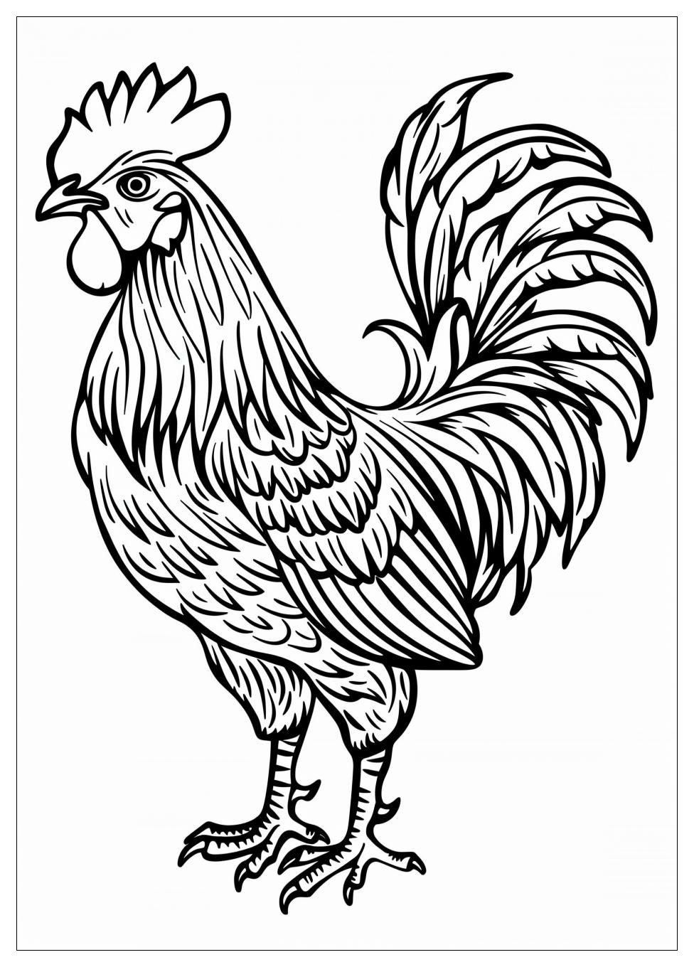 Rooster Coloring Pages-7