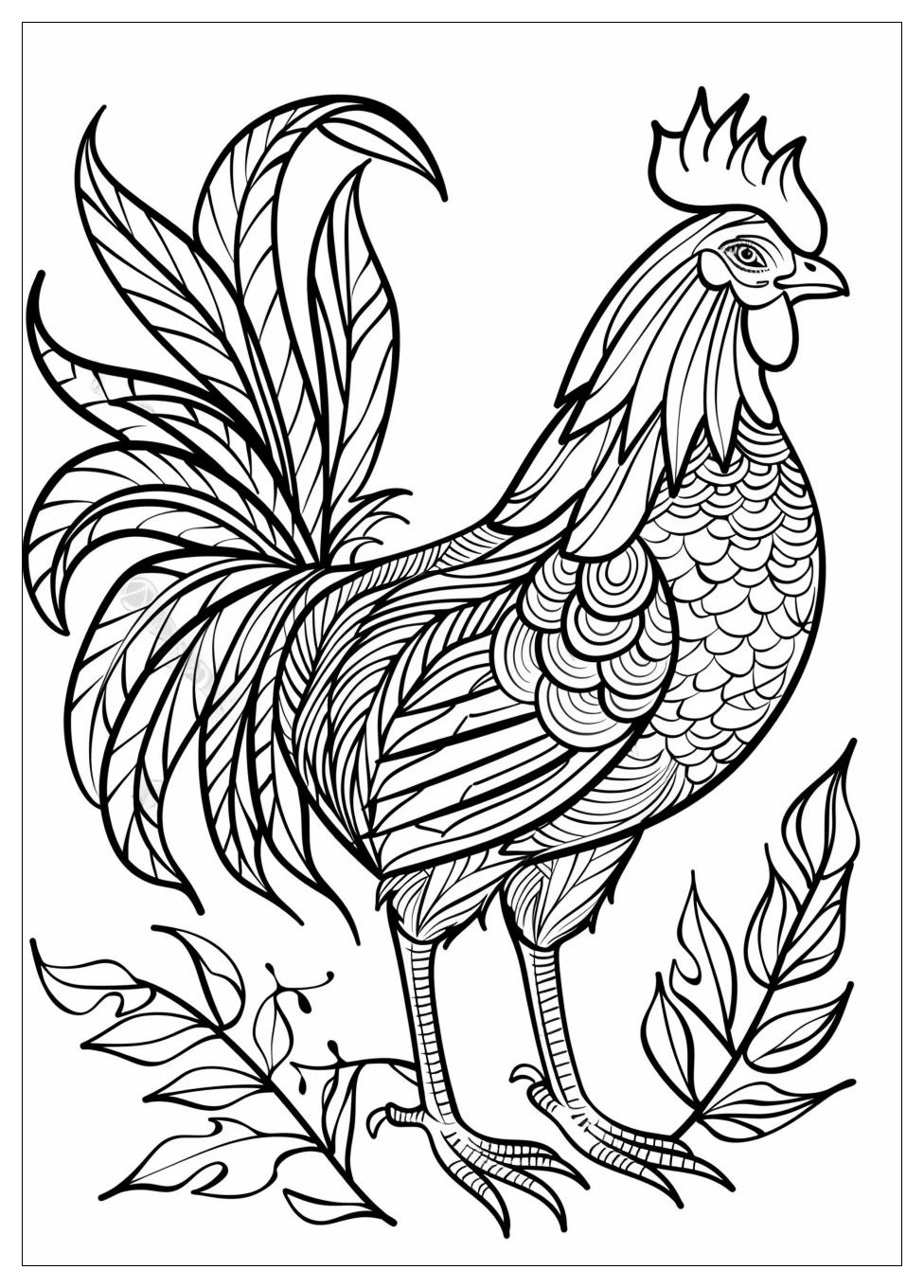 Rooster Coloring Pages-8