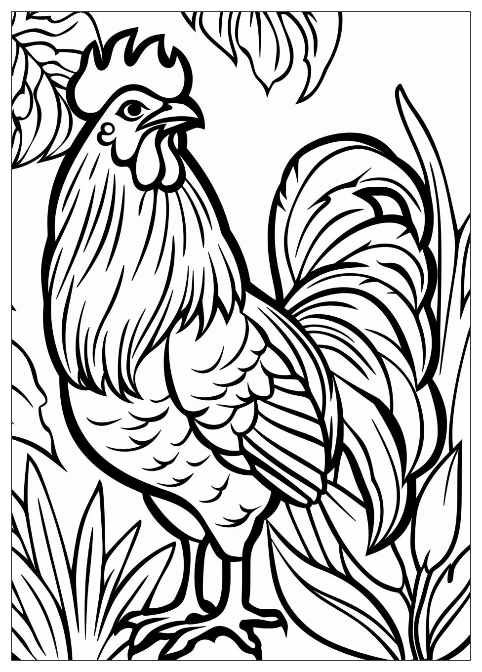 Rooster Coloring Pages-9