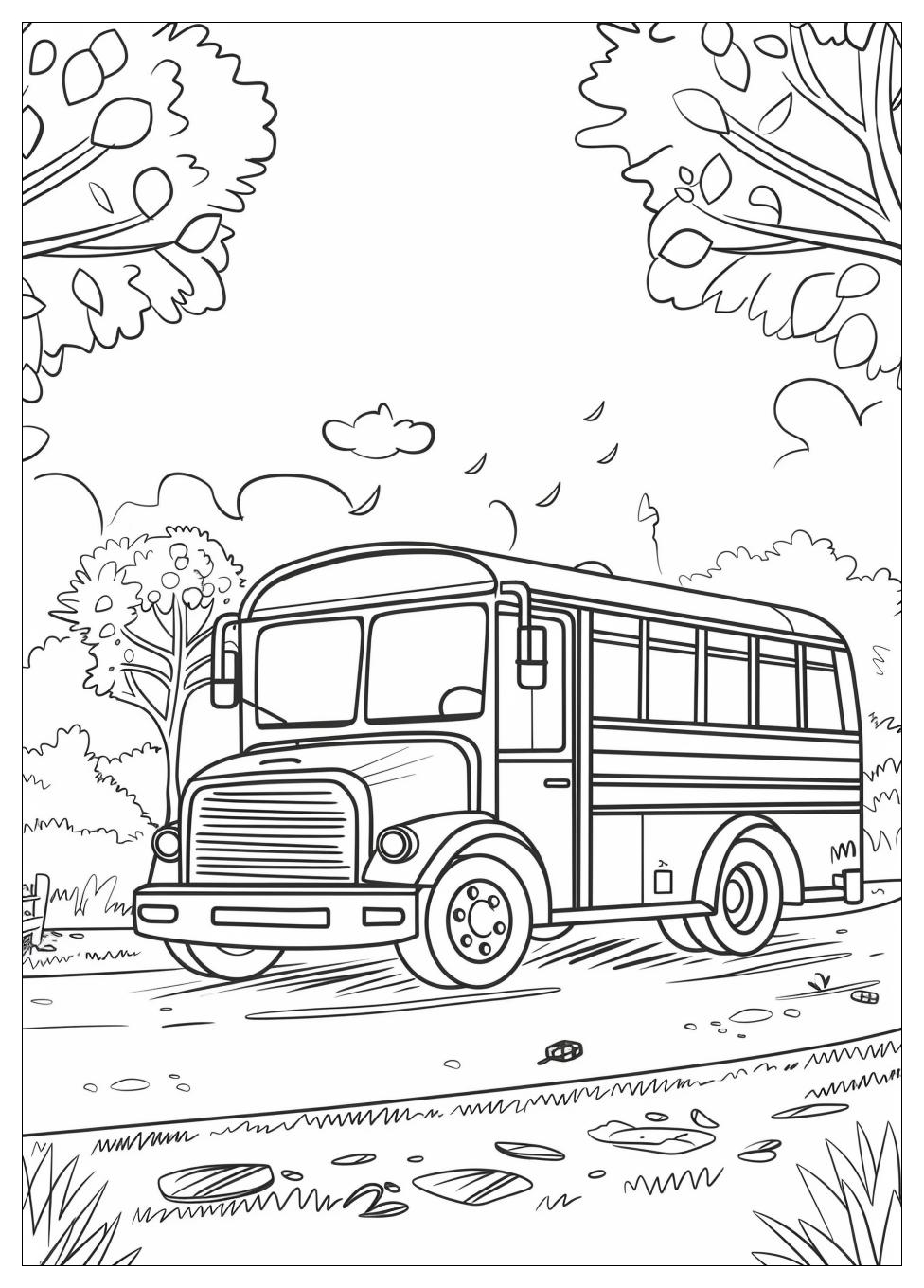 School Bus Coloring Pages-1