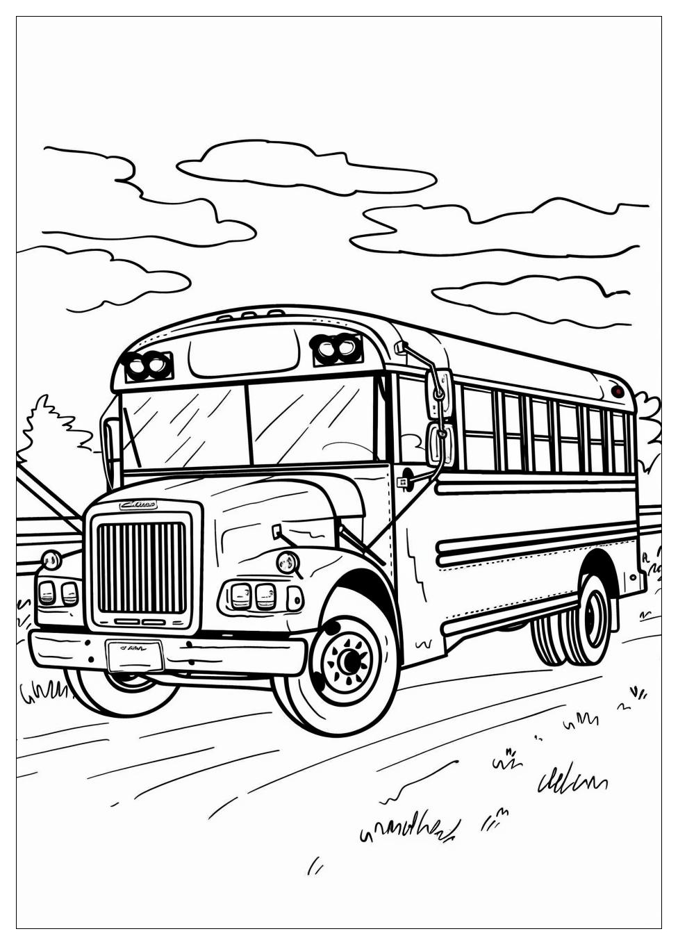 School Bus Coloring Pages-16