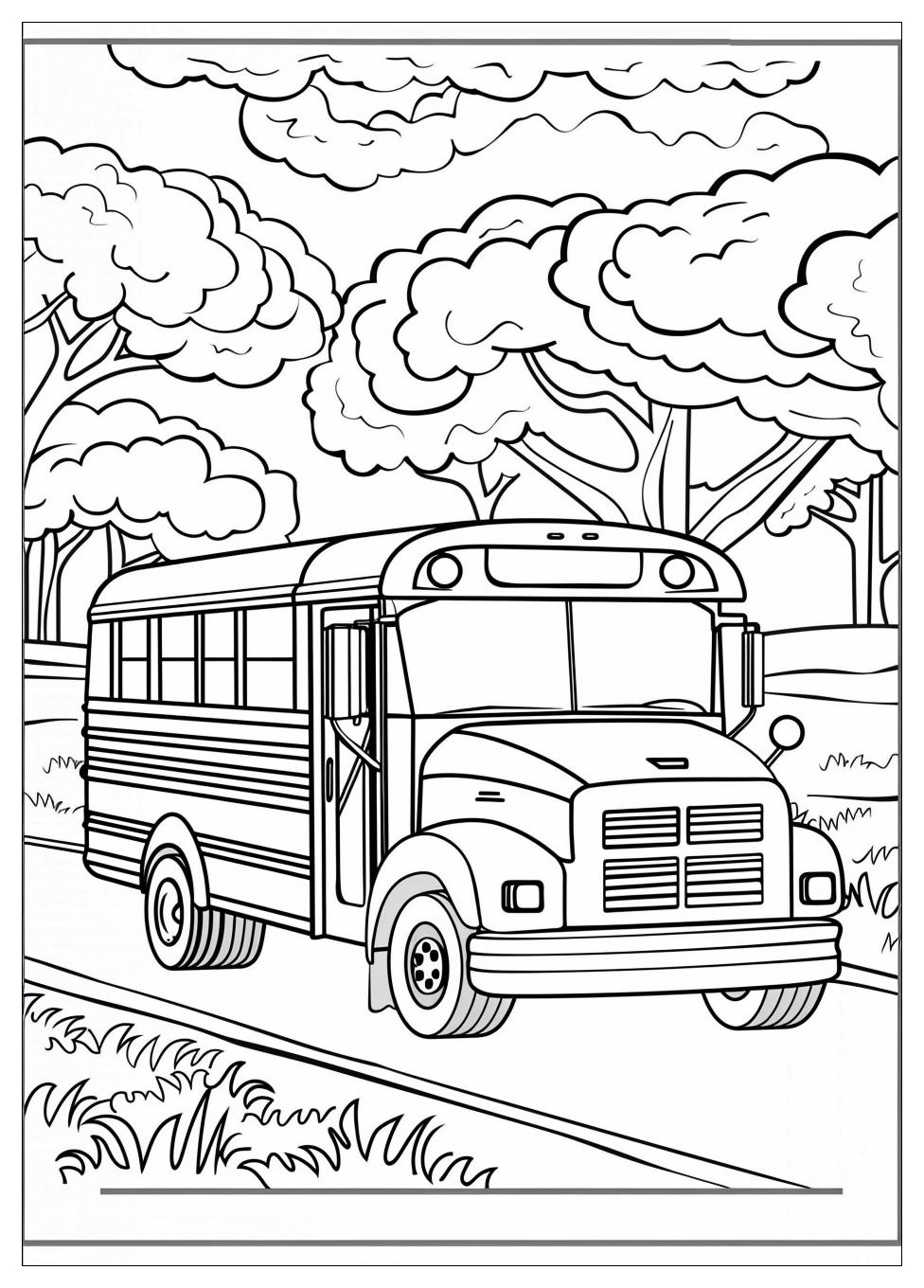 School Bus Coloring Pages-7