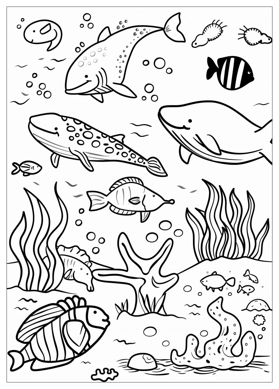 Sea Animals Coloring Pages-1