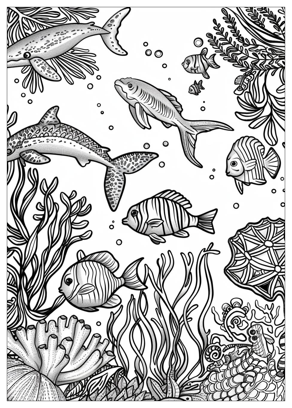 Sea Animals Coloring Pages-16