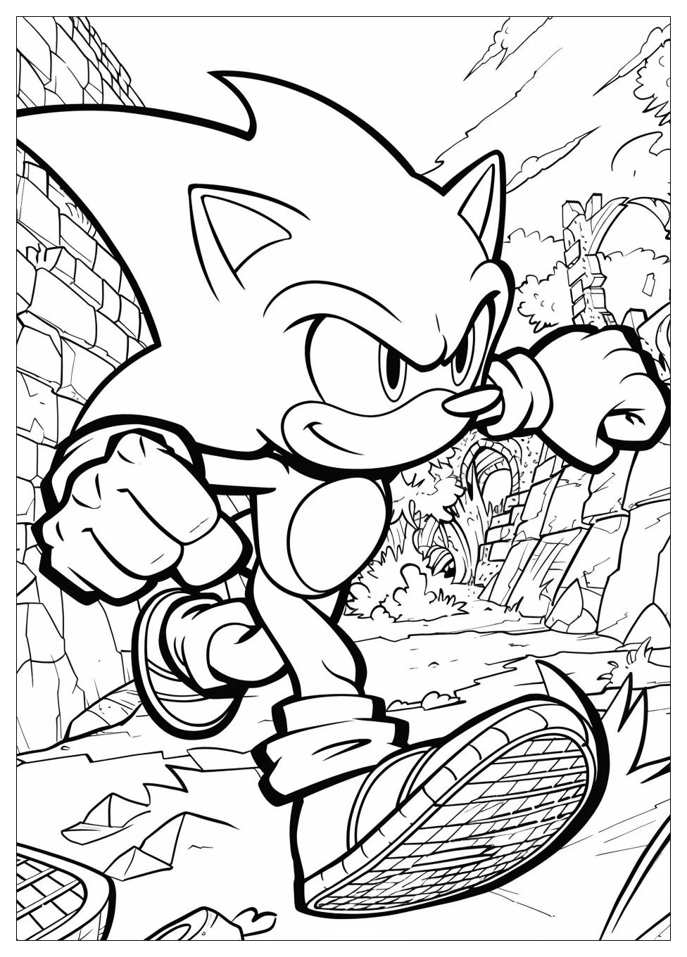 Shadow Sonic Coloring Pages-1