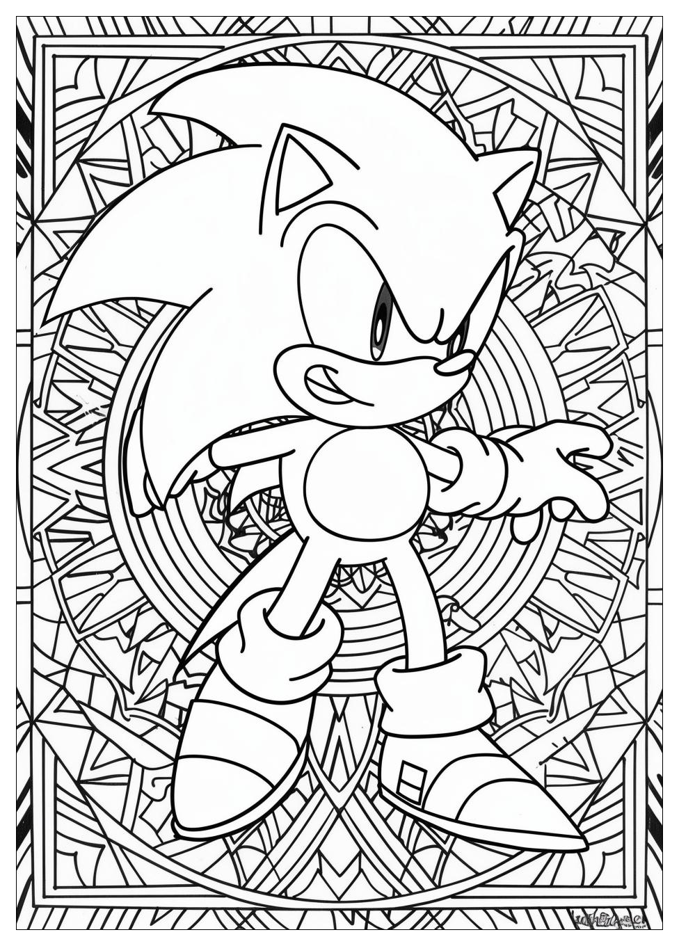 Shadow Sonic Coloring Pages-12