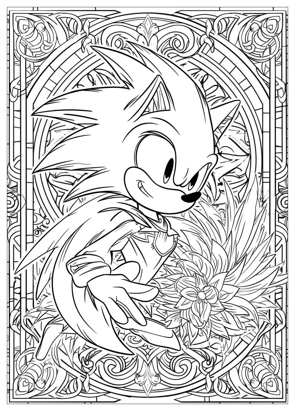 Shadow Sonic Coloring Pages-16