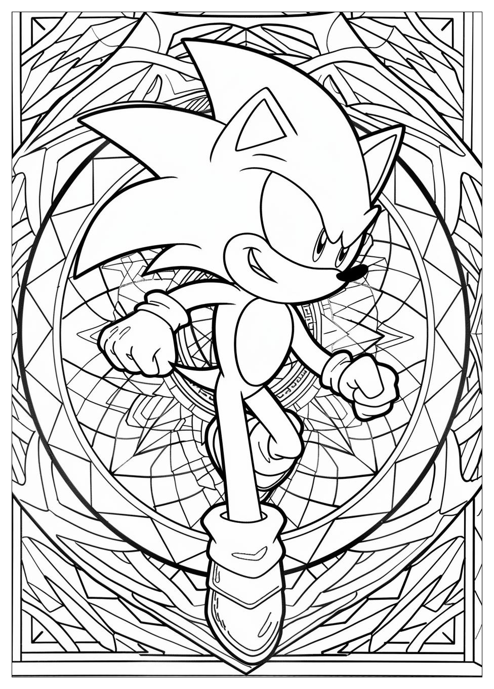 Shadow Sonic Coloring Pages-2